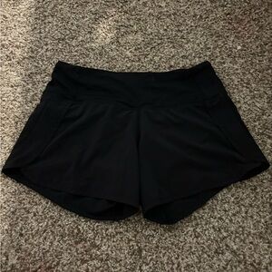 Black lululemon speed up shorts size 2
